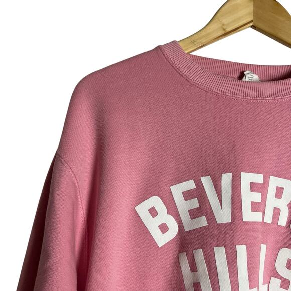Departure Beverly Hills Pink Crewneck Graphic Long Sleeve Pullover Sweatshirt M - Picture 6 of 11
